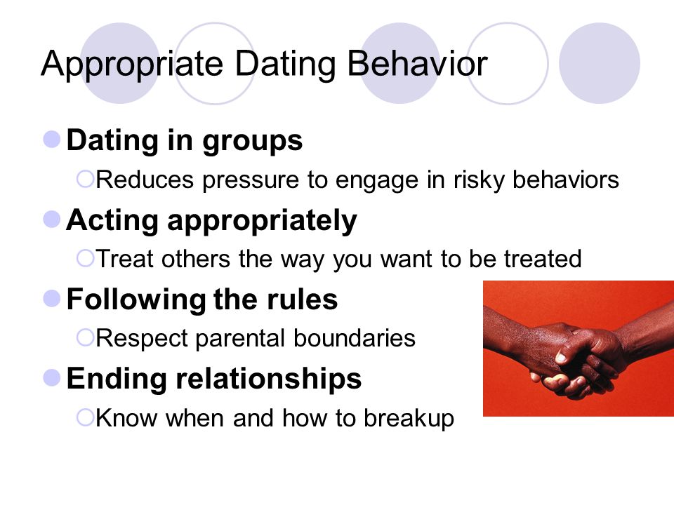 5 appropriate dating behaviors