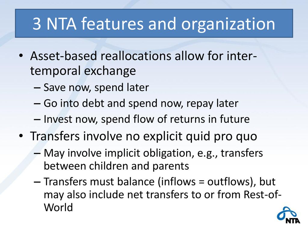 3 NTA features and organization