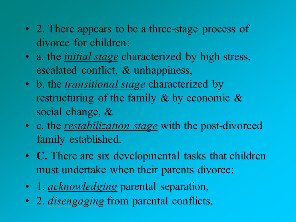Divorce as a Developmental Process 