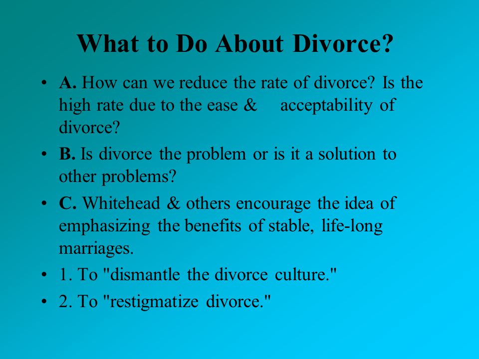 the divorce culture