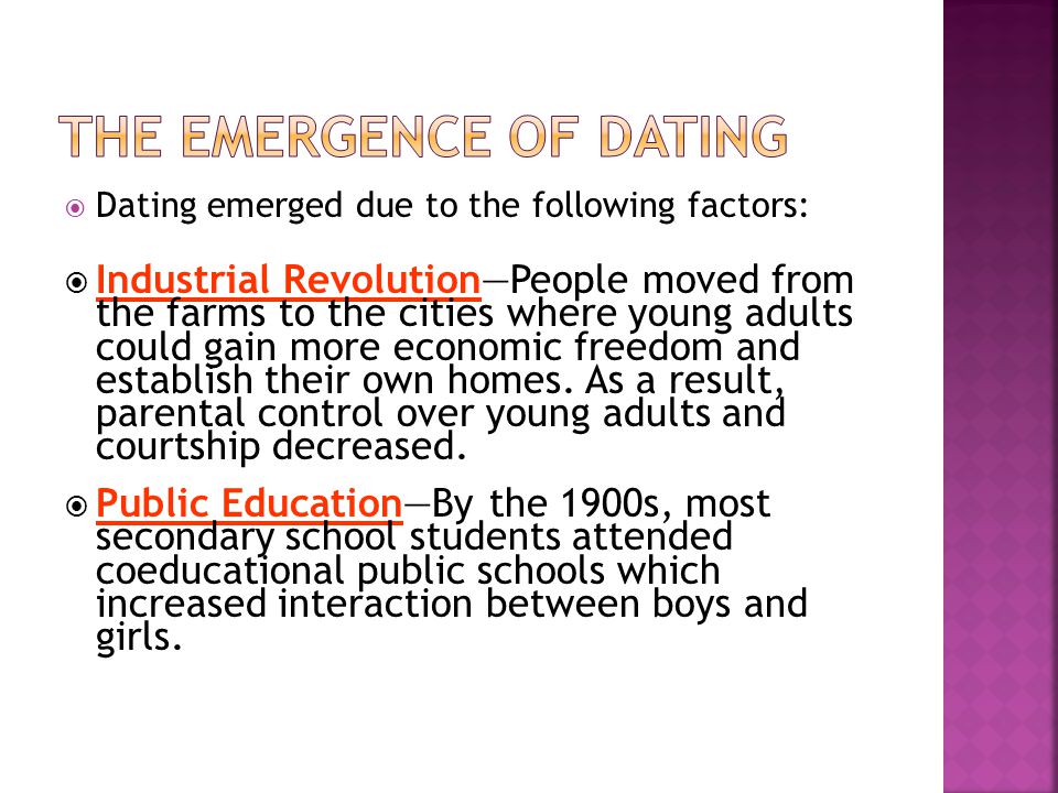 The Emergence of Dating