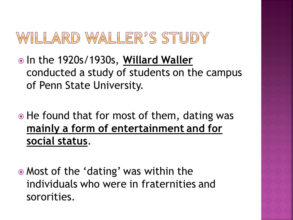 Willard Waller’s Study
