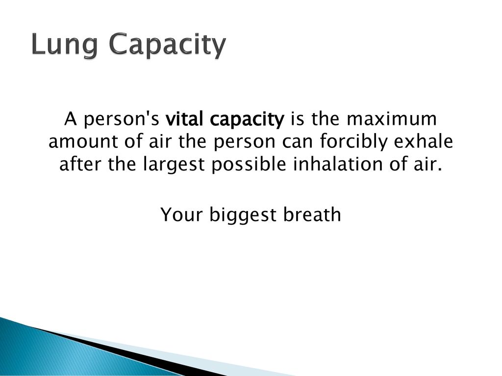 Lung Capacity. - ppt download