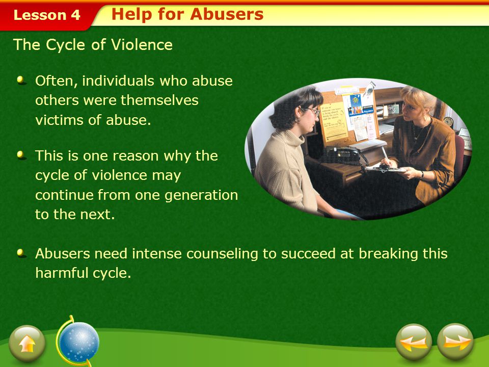 Help for Abusers The Cycle of Violence