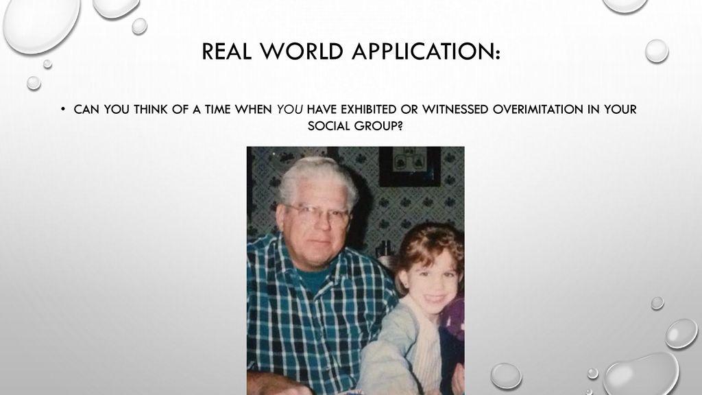 Real world application: