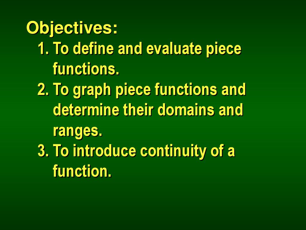 Section 3 3 Piece Functions Ppt Download