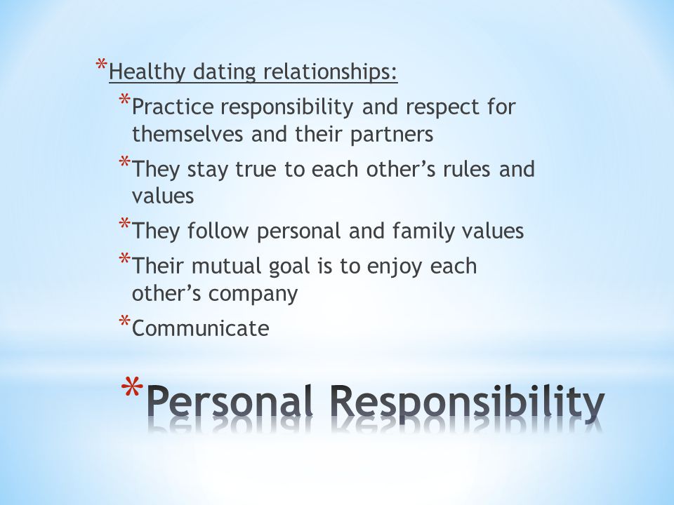 Personal Responsibility