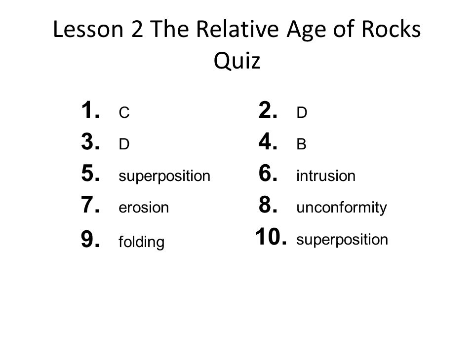 A relative age dating activity by christine mcclelland answer key