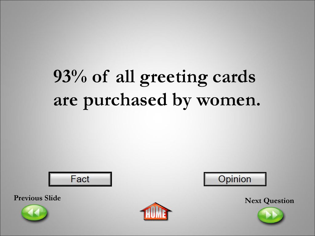 93% of all greeting cards are purchased by women.