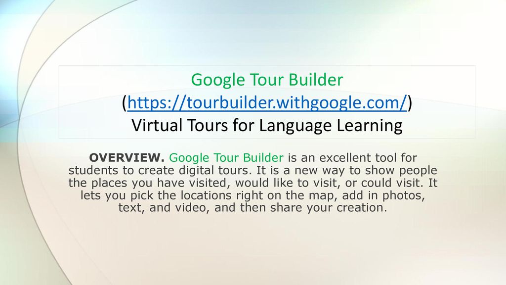 Google Tour Builder (