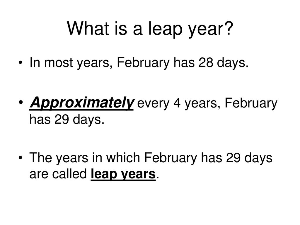 Leap Years. ppt download