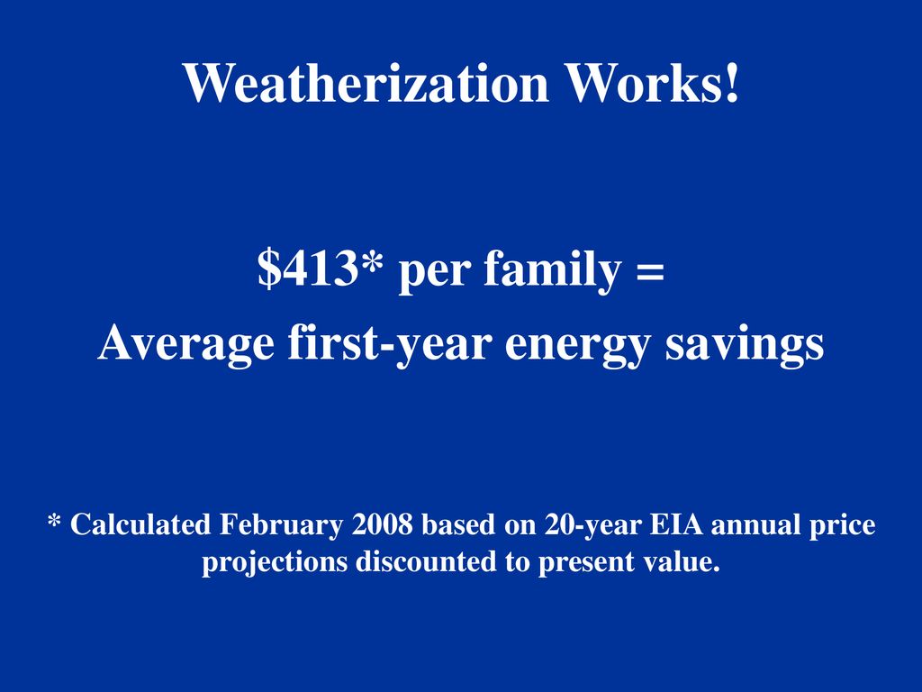 Average first-year energy savings
