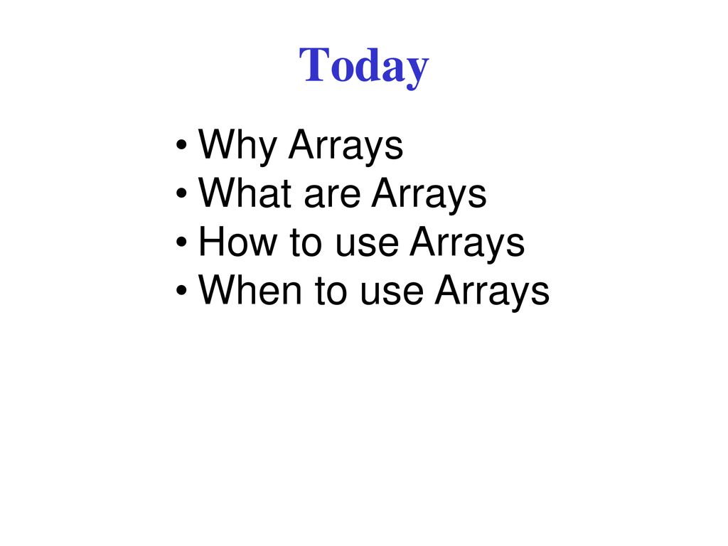 Java LESSON 4 Arrays. - ppt download