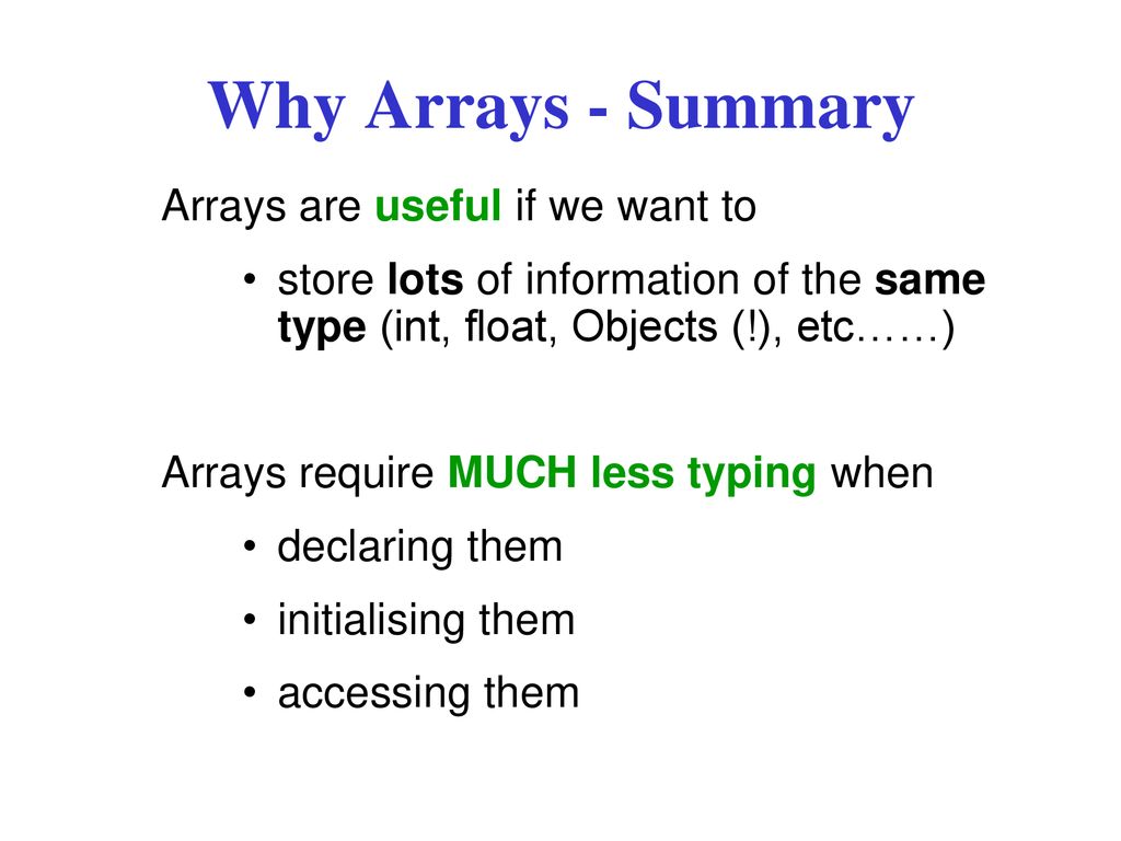 Java LESSON 4 Arrays. - ppt download