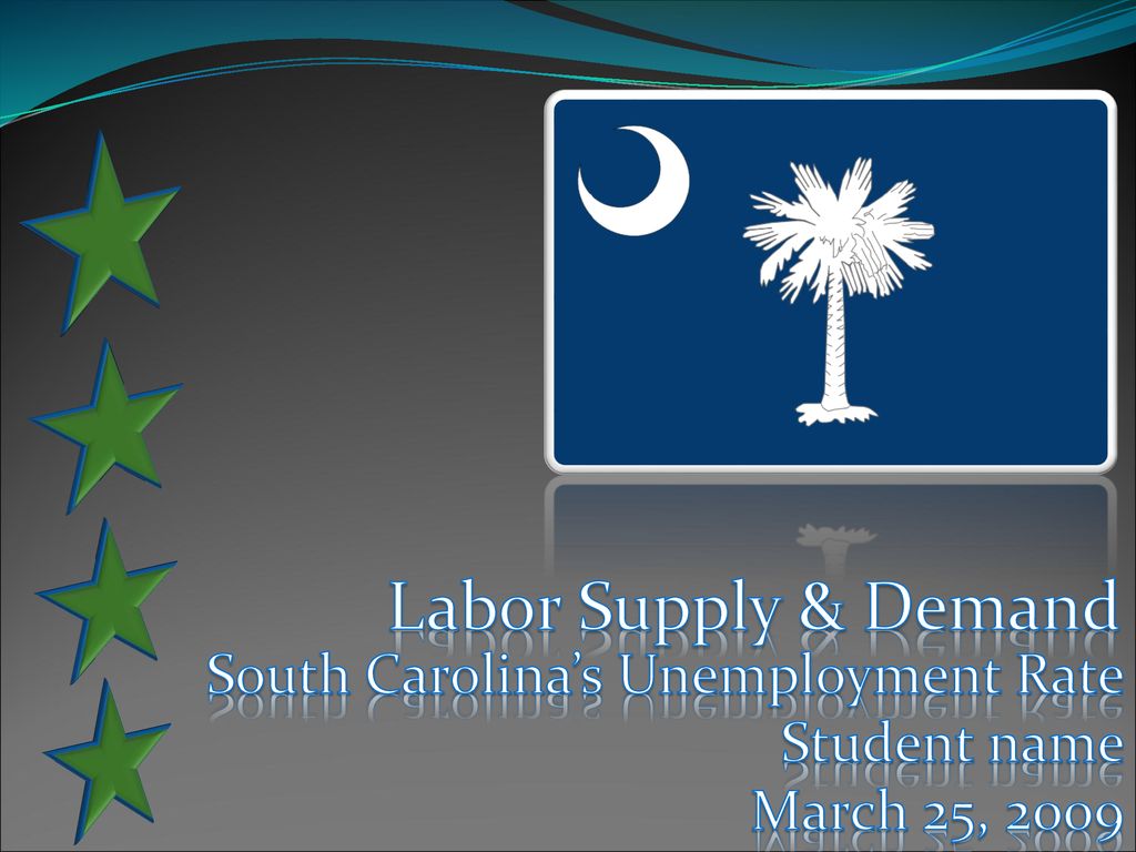 Labor Supply & Demand South Carolina’s Unemployment Rate Student name
