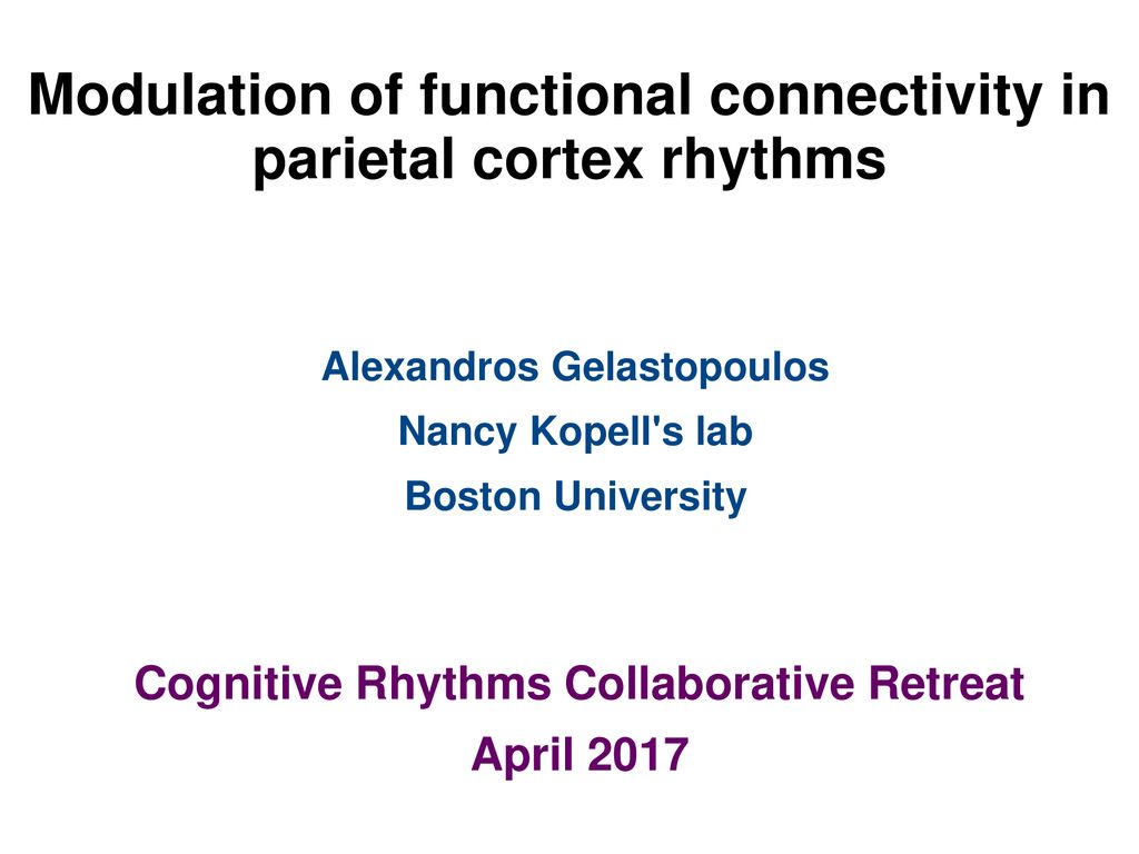 Modulation Of Functional Connectivity In Parietal Cortex Rhythms Ppt Download