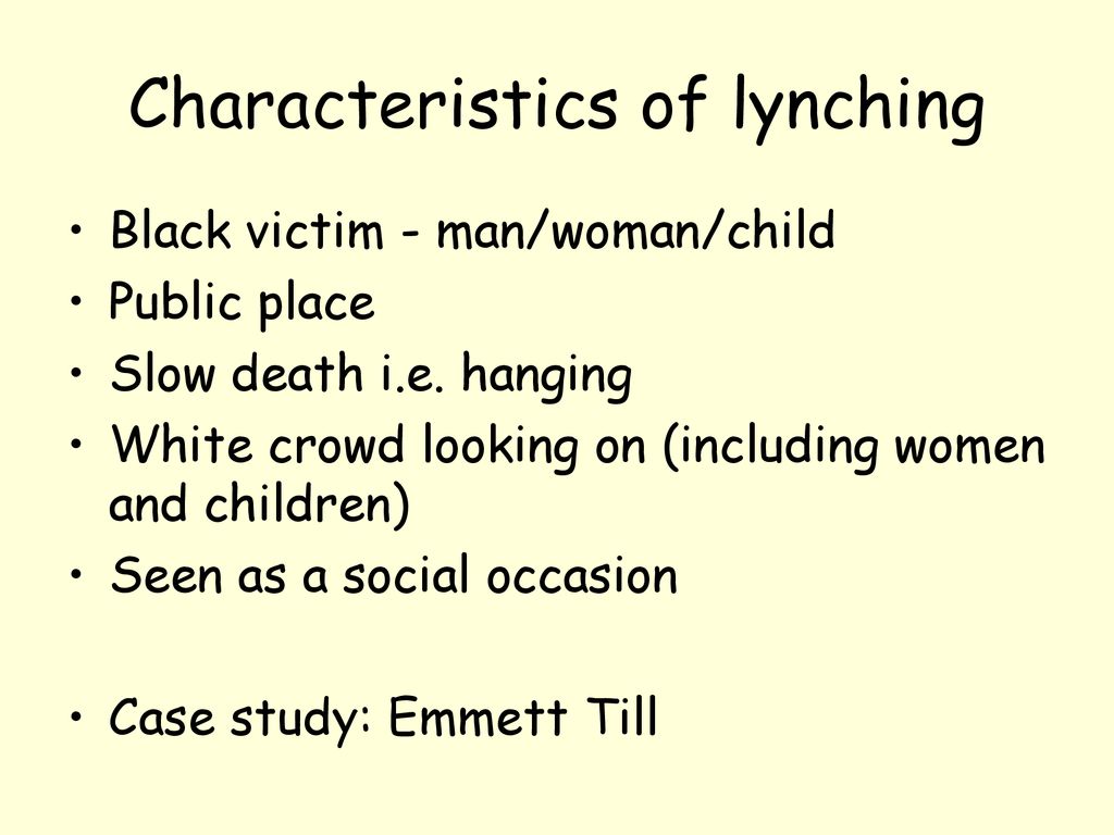 Fear, Terror and Lynchings - ppt download