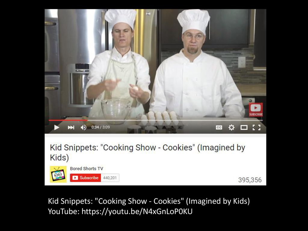 Kid snippets cooking show cookies imagined by kids ppt download