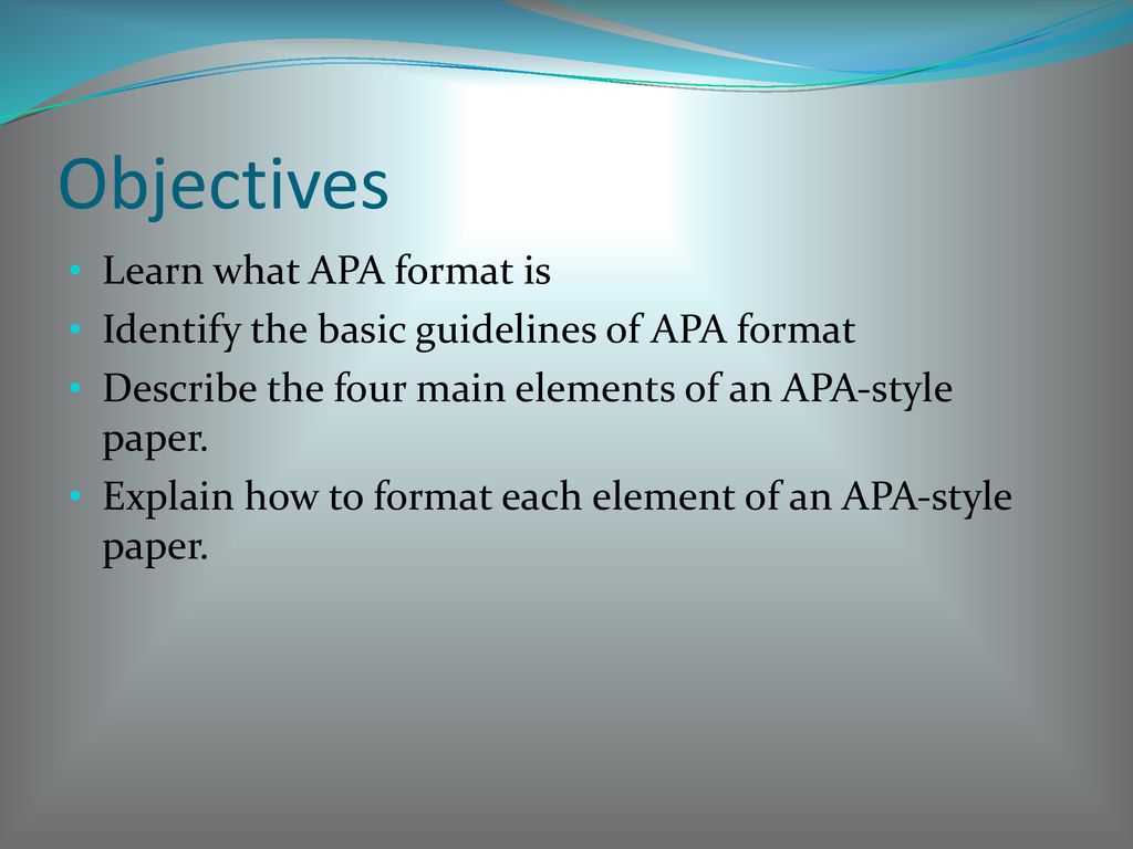 apa format paper guidelines