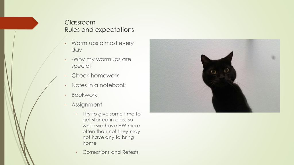 Classroom Rules and expectations