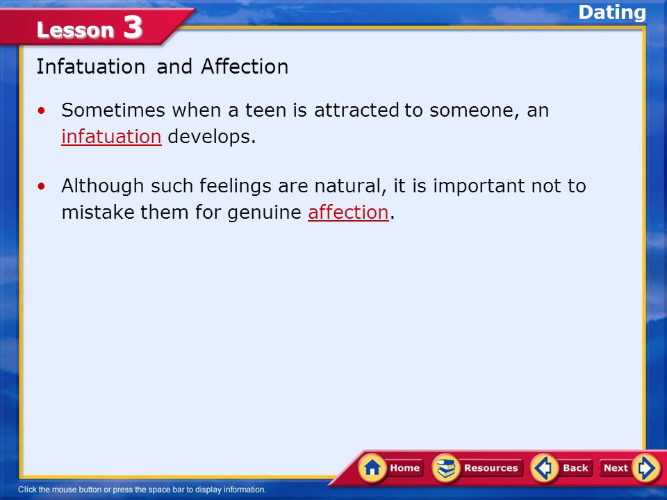 Infatuation and Affection