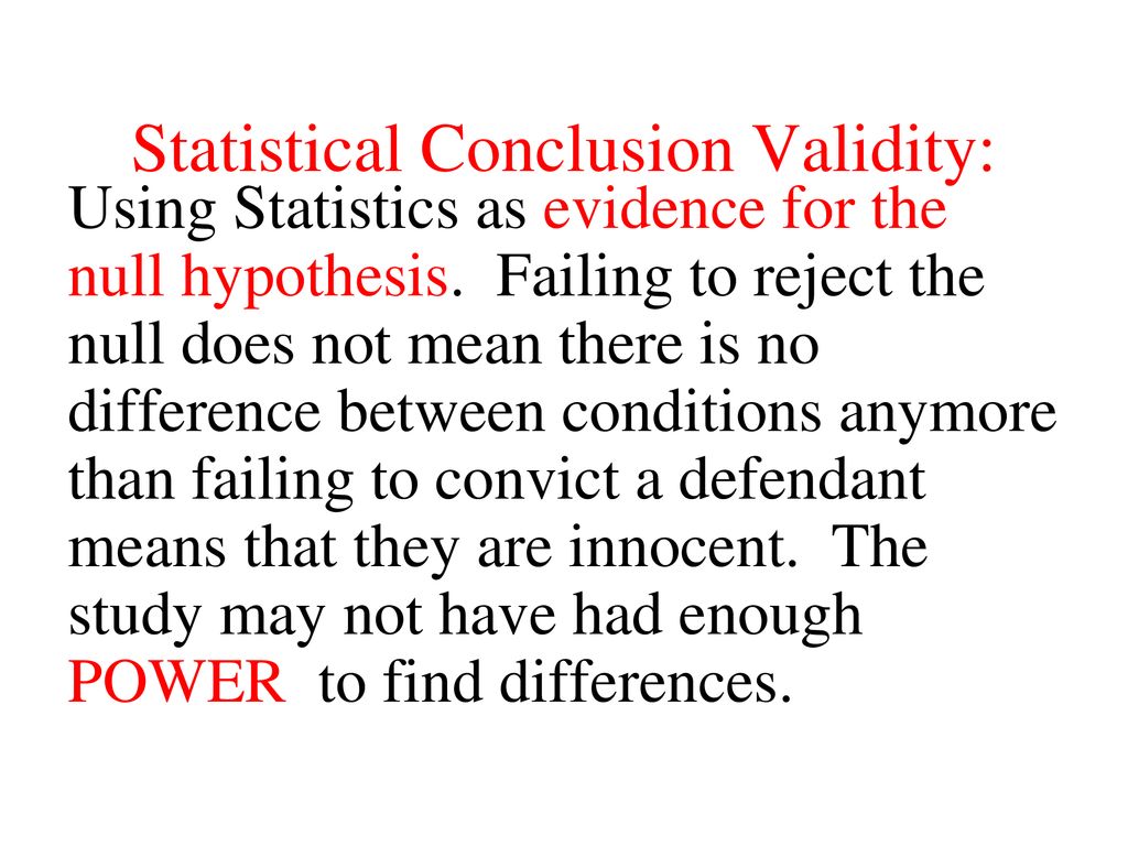 conclusion validity hypothesis