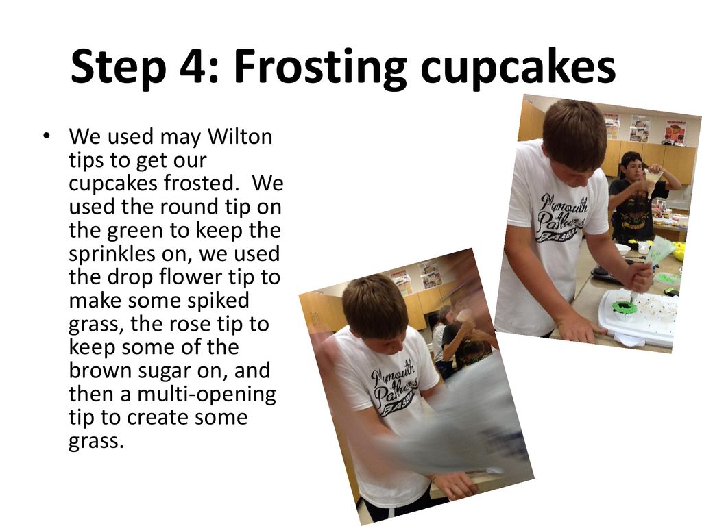 Step 4: Frosting cupcakes