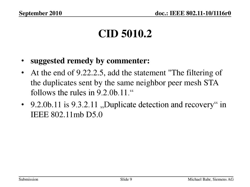 Proposed Resolutions to RFI comments of LB 166 on IEEE s D ppt download