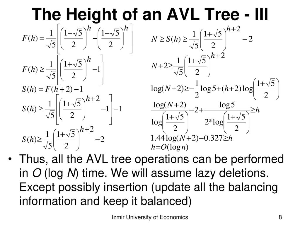 The Height of an AVL Tree - III