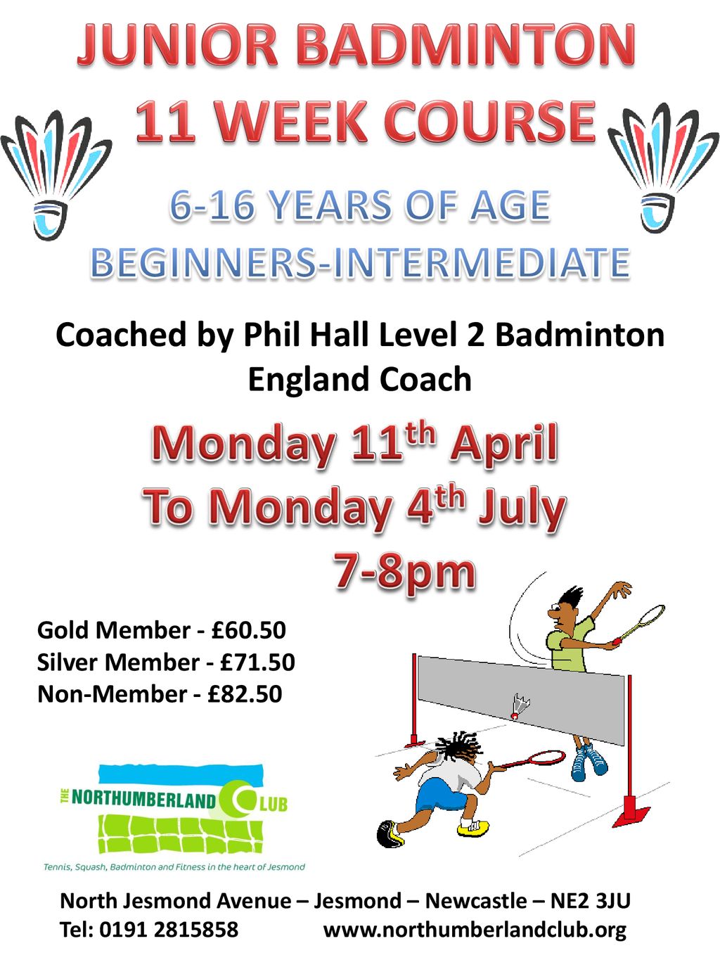 JUNIOR BADMINTON 11 WEEK COURSE - ppt download