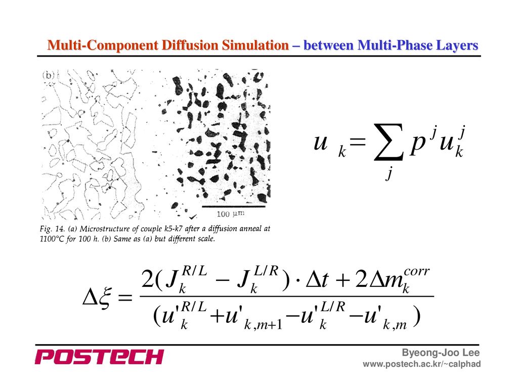 Multi-Component Diffusion Simulation – between Multi-Phase Layers