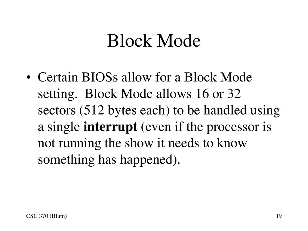 Block Mode