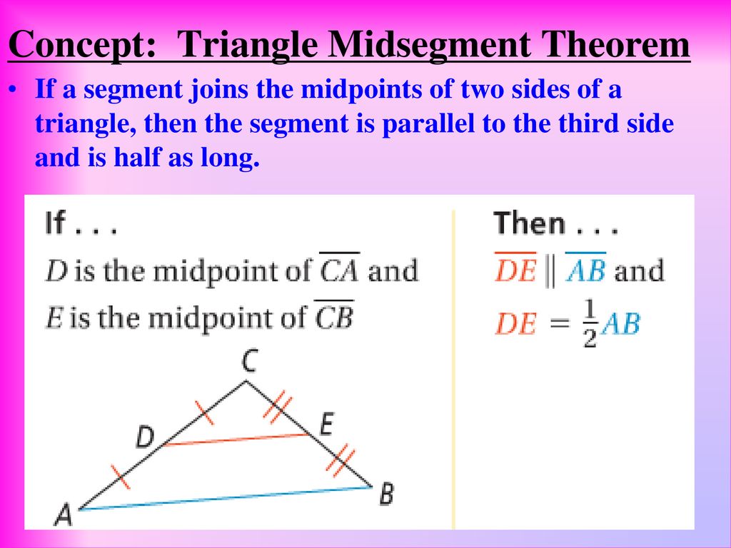 7.3: The Midsegment Theorems - ppt download