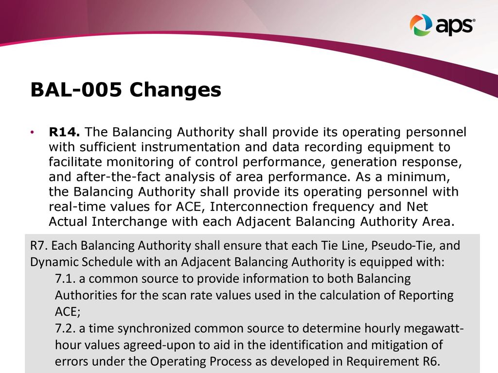 BAL-005 Changes
