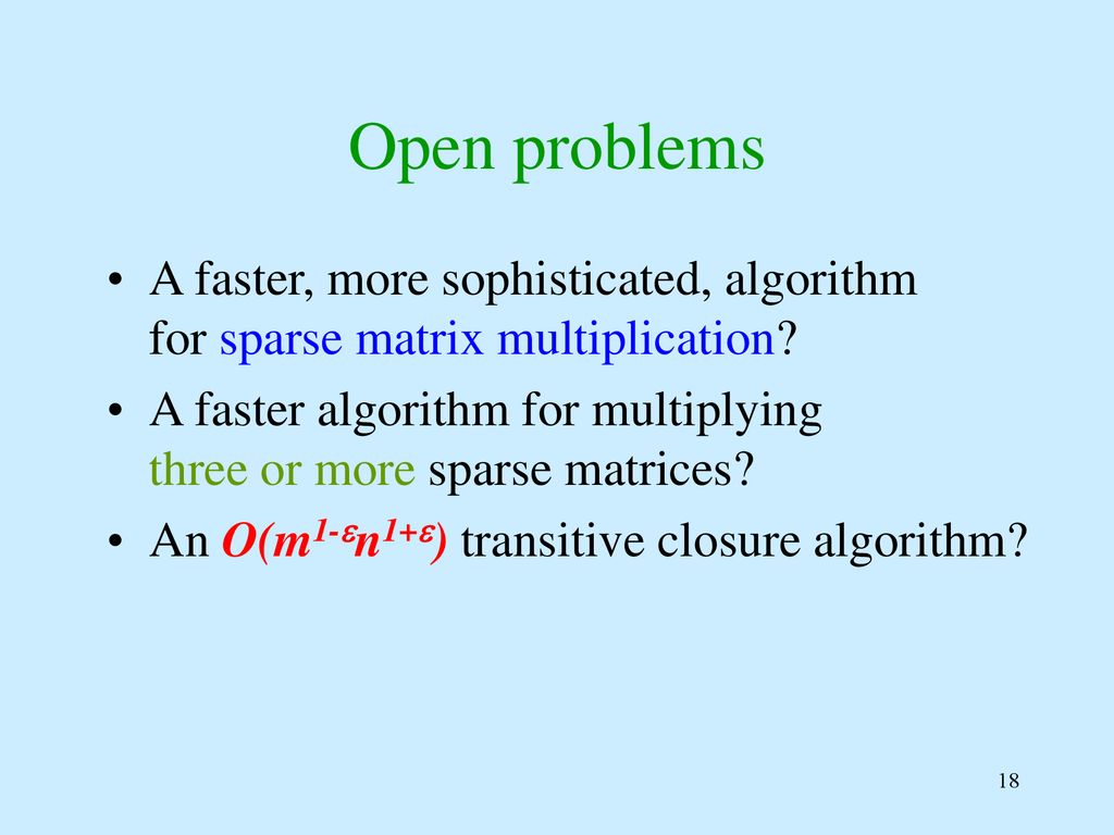 Fast sparse matrix multiplication ppt download