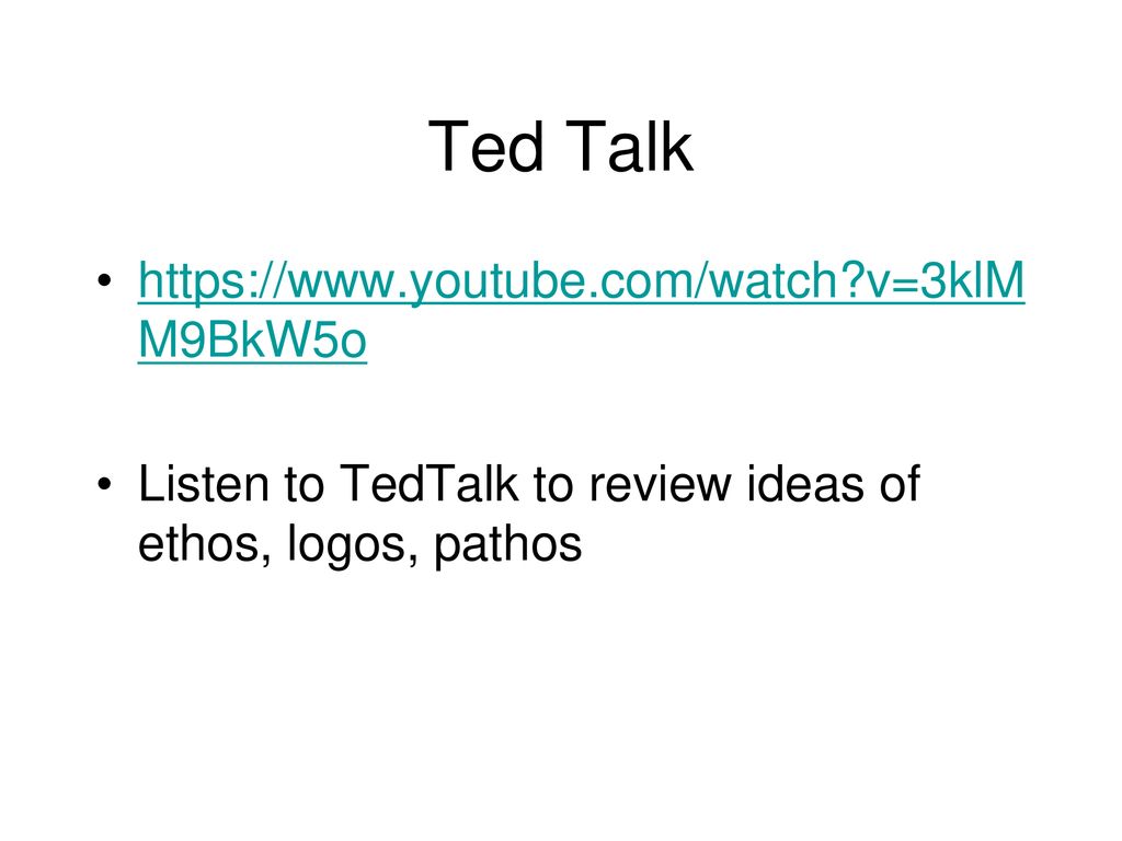 Ted Talk   v=3klMM9BkW5o