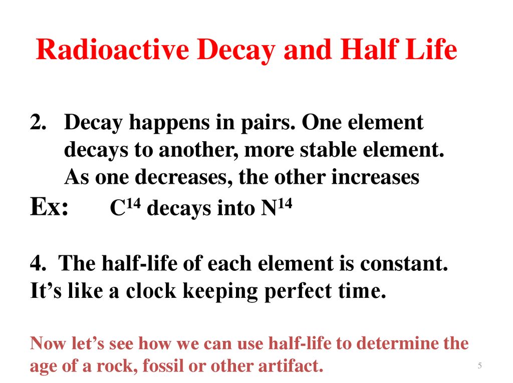 Radioactive Decay and Half Life