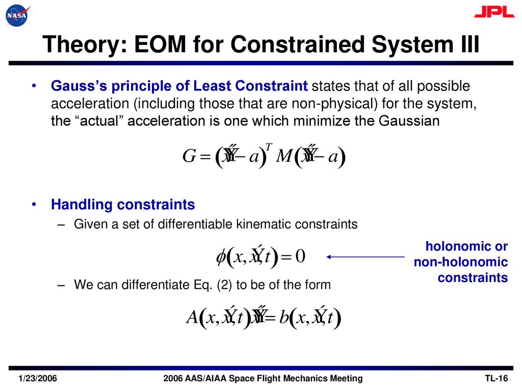 Theory: EOM for Constrained System III