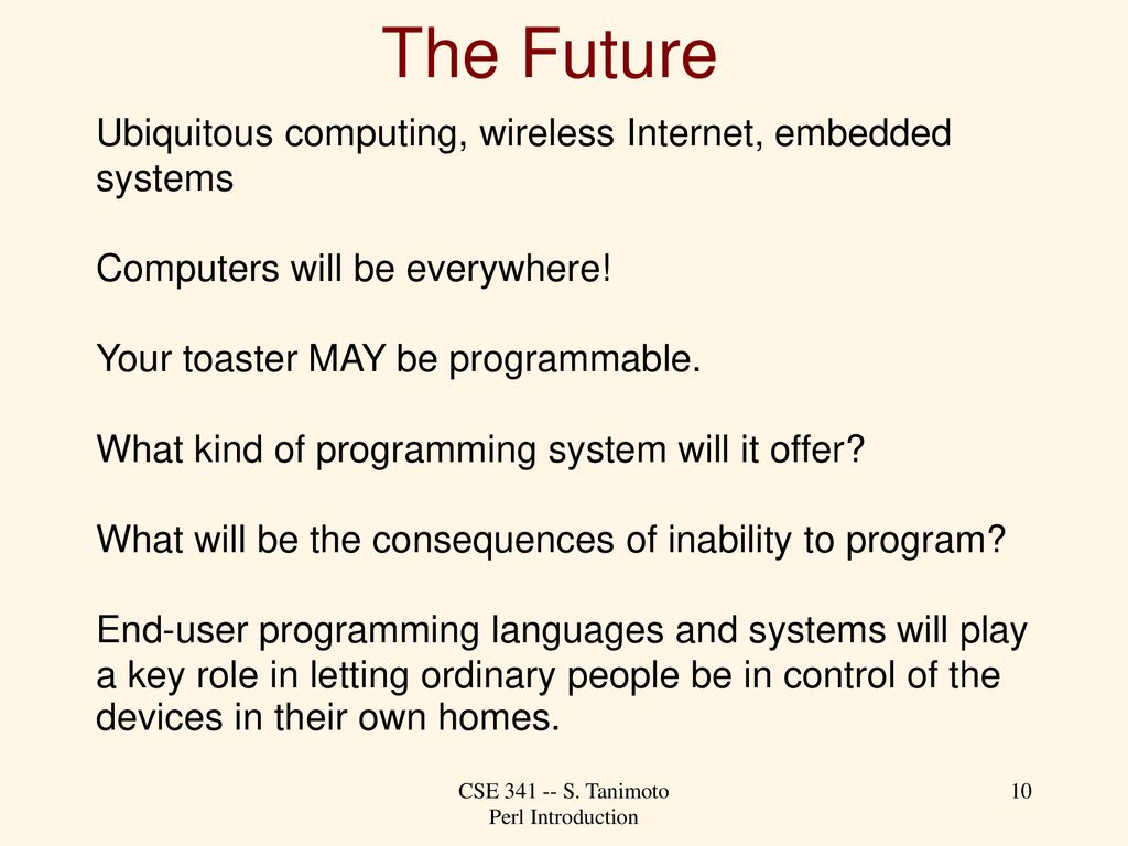 CSE S. Tanimoto Comparing Languages - ppt download