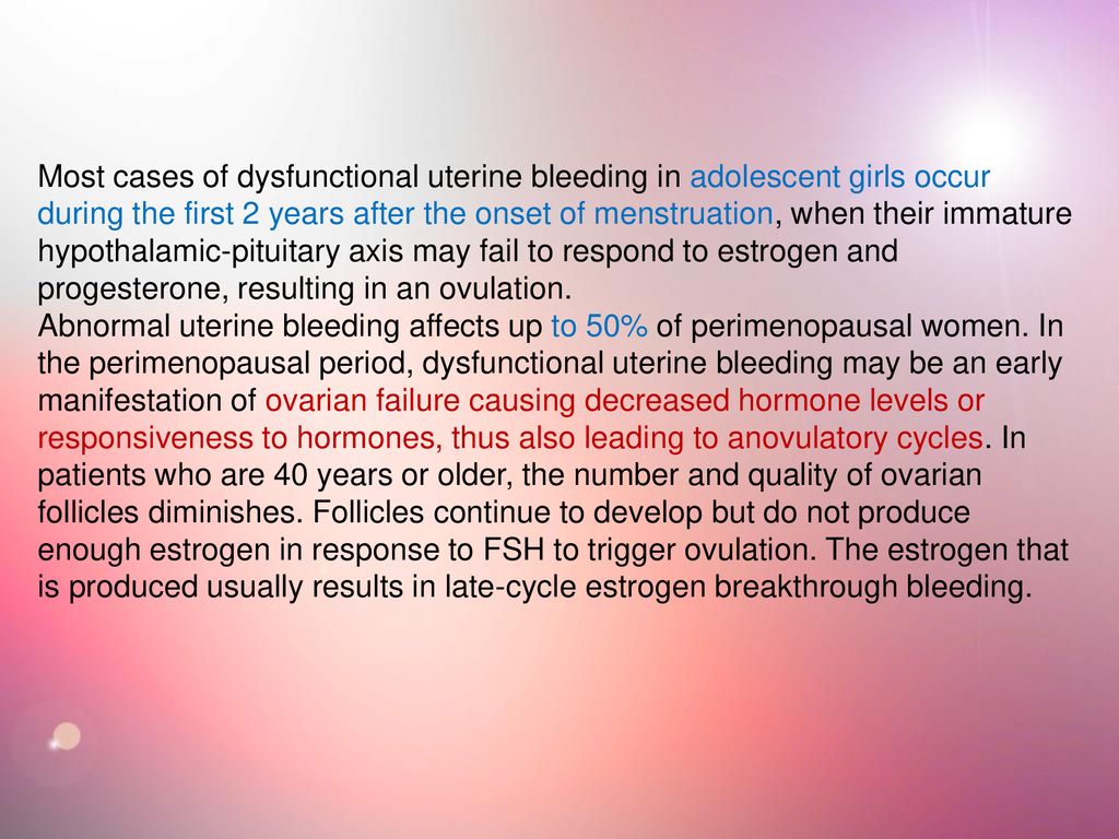 Dysfunctional uterine bleeding ppt download