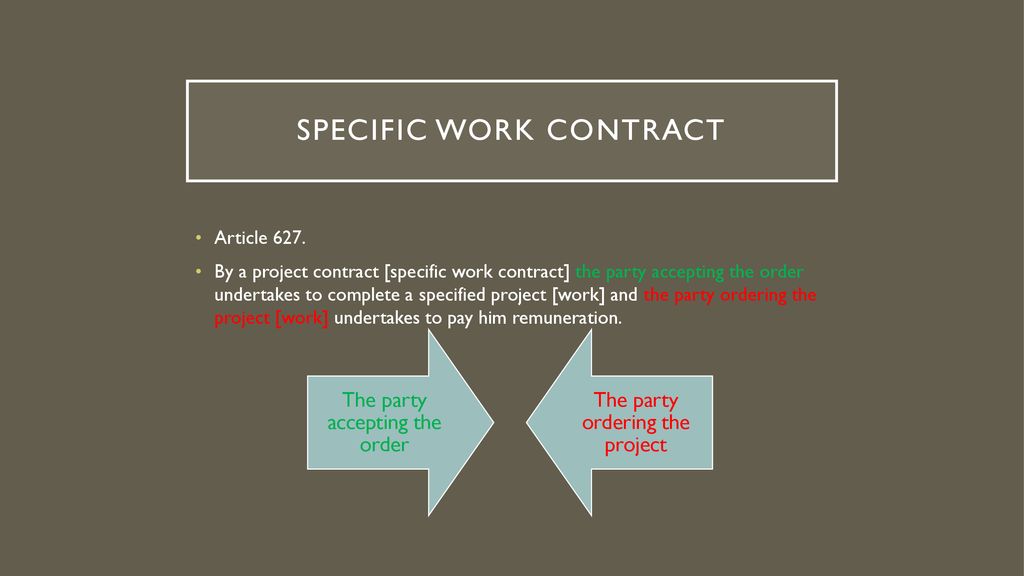Specific Work contract