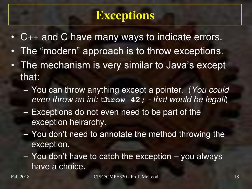 CISC/CMPE320 Prof. McLeod ppt download
