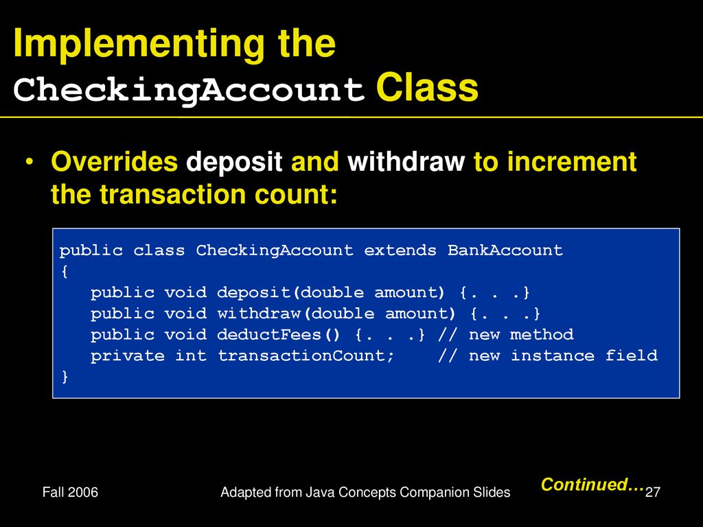 Adapted from Java Concepts Companion Slides - ppt download