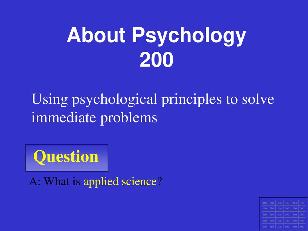About Psychology 200 Question