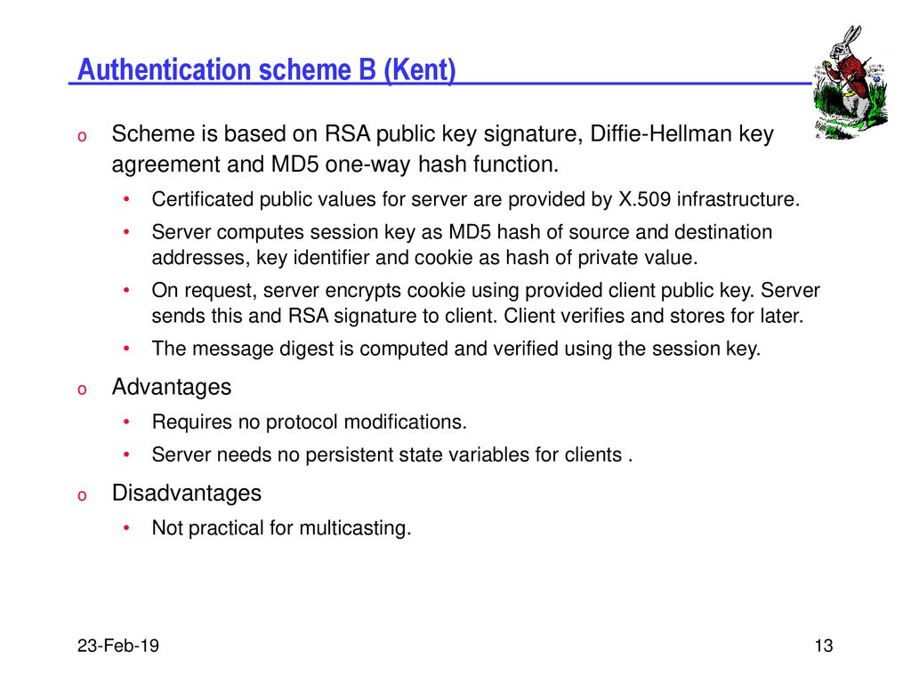 Authentication scheme B (Kent)
