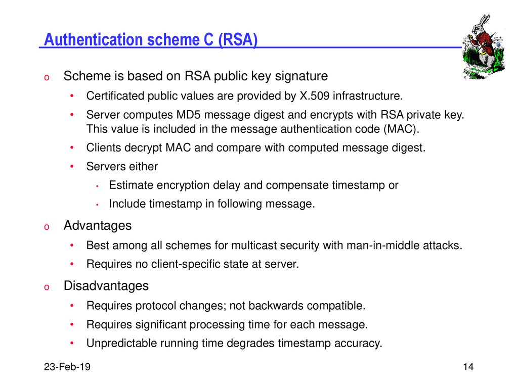 Authentication scheme C (RSA)