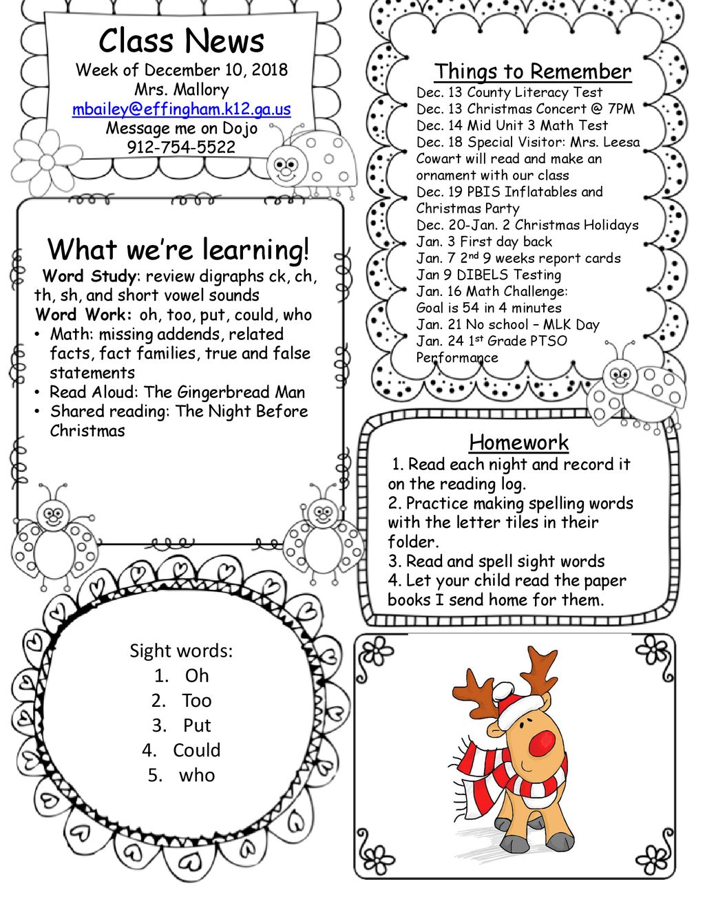 Class News What we’re learning! Things to Remember Homework ppt download