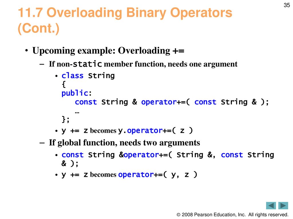 Operator Overloading; String and Array Objects - ppt download