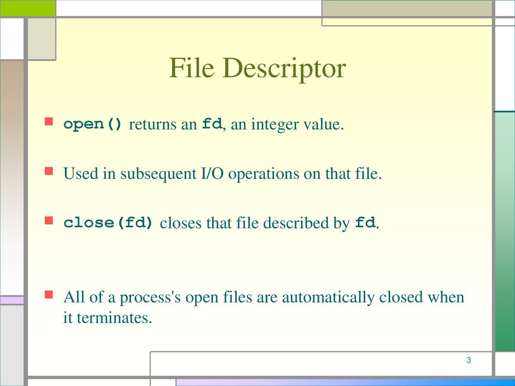 Programming with UNIX File Systems (Chap 3, 4 ppt download
