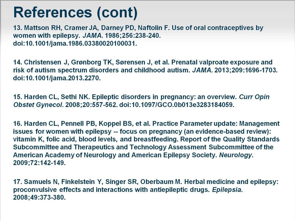 Considerations In Managing Seizures In Women - Ppt Download